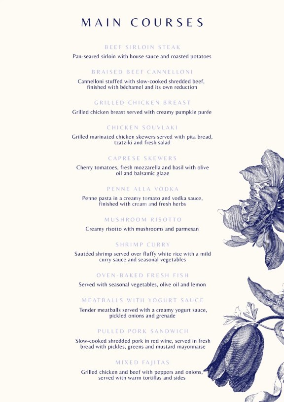 Menu Page 6