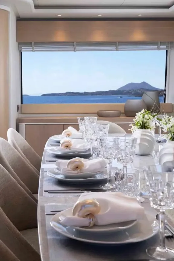 Interior Dining Area Window Starboard (main deck)