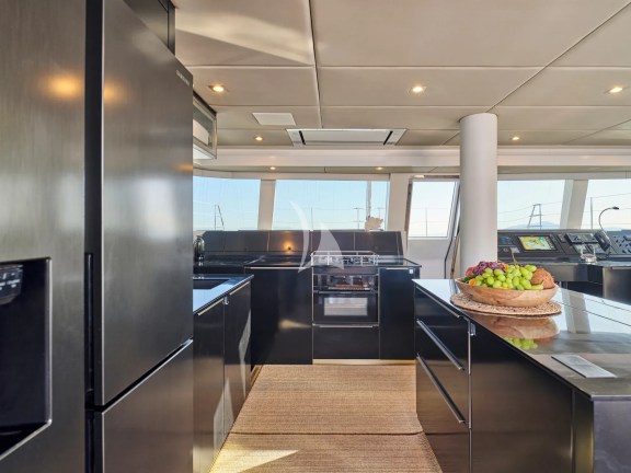 Galley with extensive fridges