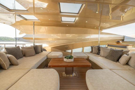 Bridge deck seating area