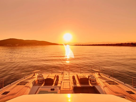 Sunset view foredeck