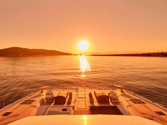 Sunset view foredeck