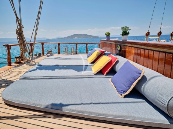 Tanning beds on the deck