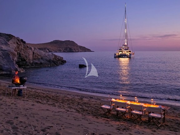 Beach set up with barbecue nights