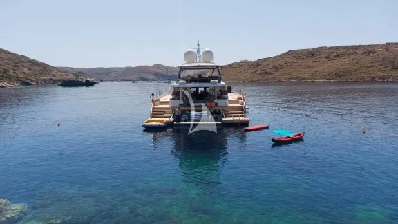 Aft sea view & water toys
