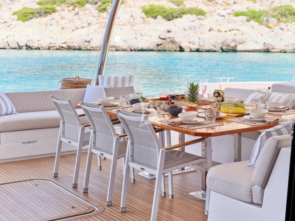 Aft dining table