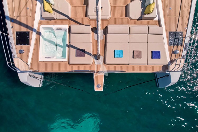 Aerial view fore deck