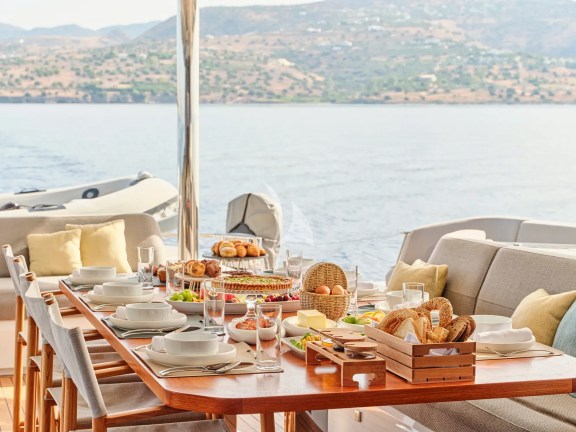 Aft dining area
