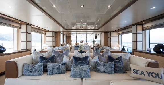 Main salon looking aft