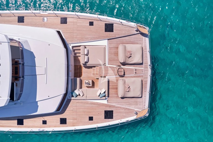 Arial view of fore deck