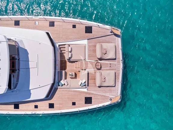 Arial view of fore deck