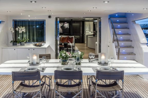Aft Deck Dining Area