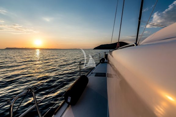 Sunset while sailing