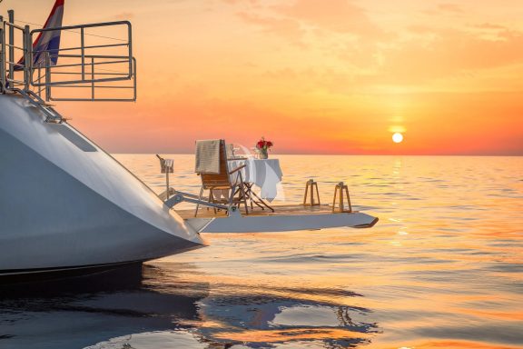 Lady Gita romantic platform sunset