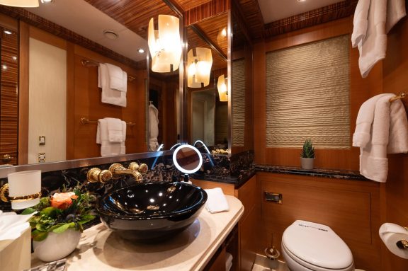 Twin cabin bathroom
