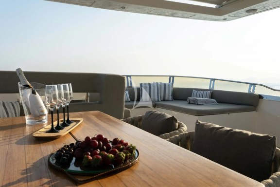 Fly Bridge dining table folded