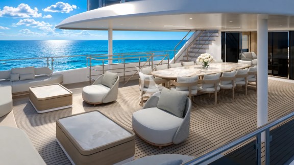 Emerald upper deck dining and lounge