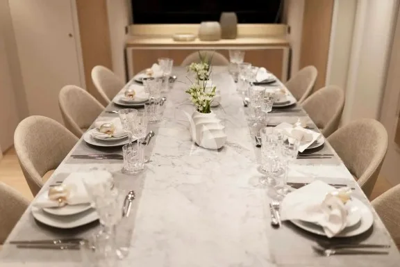 Interior Dining Table (main deck)