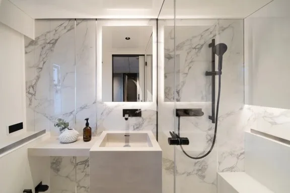 Bathroom and separate shower