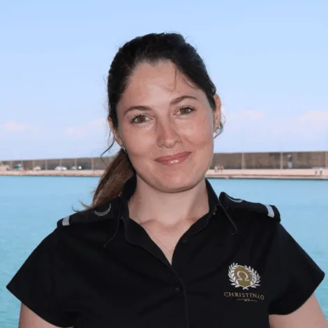 Crew of CHRISTINA O|Michane COETZEE — Stewardess
