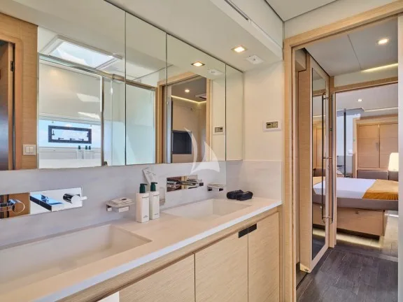 Twin sinks in master bathroom