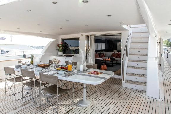 Aft Deck Dining Area