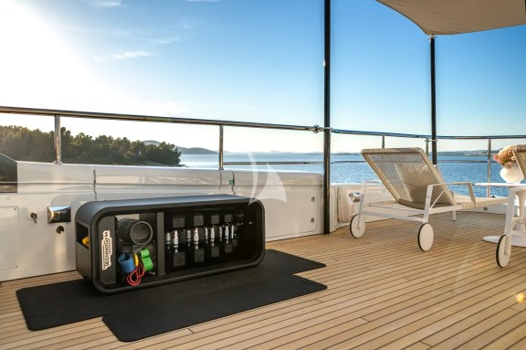 Sun deck gym area