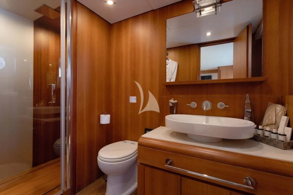 One of the 2 Master Cabin Bathrooms (portside) i