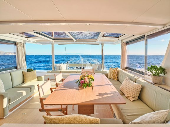 Dining table aft deck