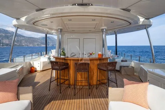 Sun deck bar area