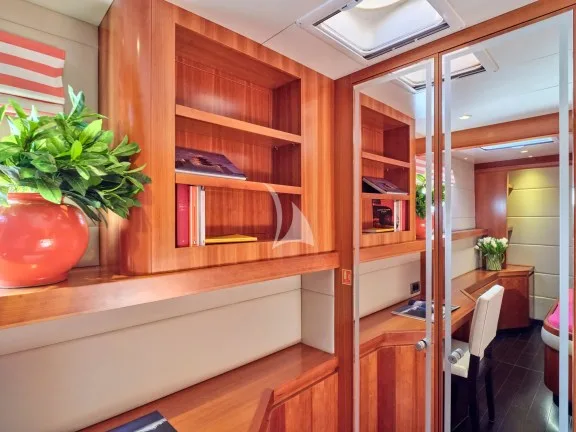 master cabin shelving area