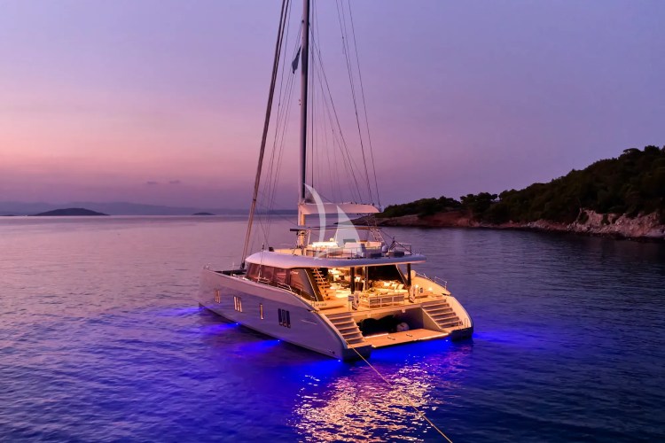 Above & Beyond at anchor