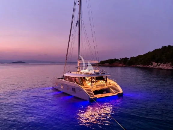 Above & Beyond at anchor