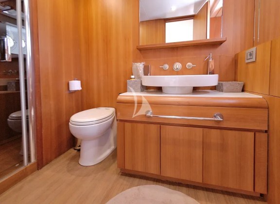 One of the 2 Master Cabin Bathrooms (portside) in the 4 cabins version