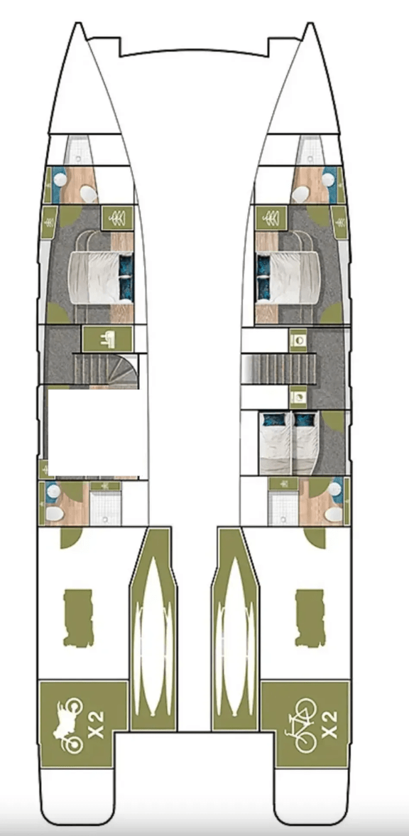Layout - lower deck