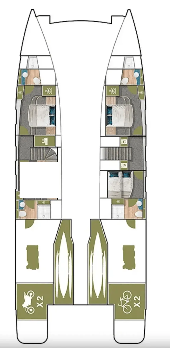 Layout - lower deck
