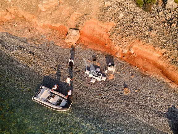 Aerial view - Dinner on the beach