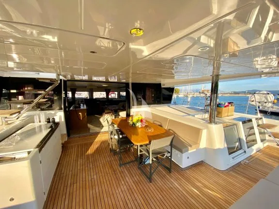 Aft deck area with teak cockpit