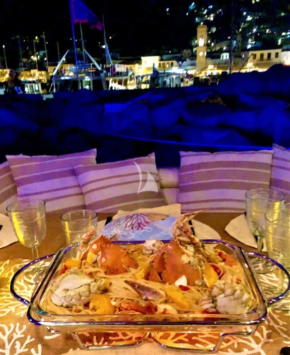Dinner at the fantastic port of Hydra, Saronic