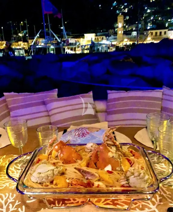 Dinner at the fantastic port of Hydra, Saronic