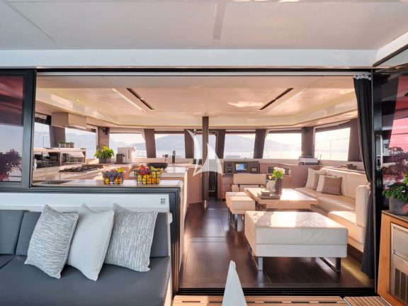 Saloon view from cockpit