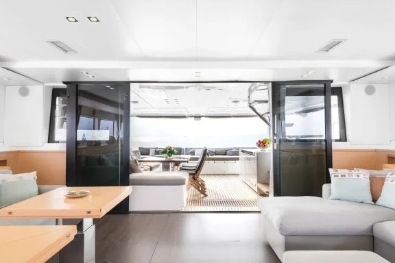 Main saloon area and aft deck