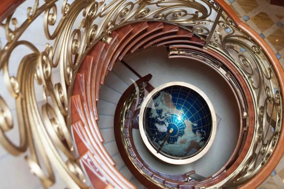 Staircase to guest accommodation