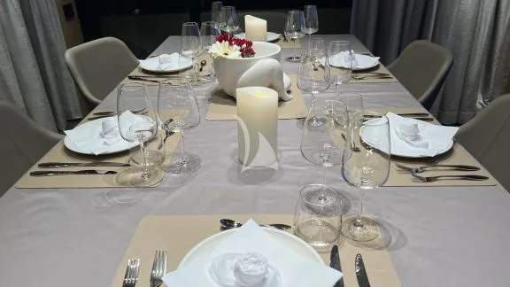 Skylounge Dining Room at night (upper deck)