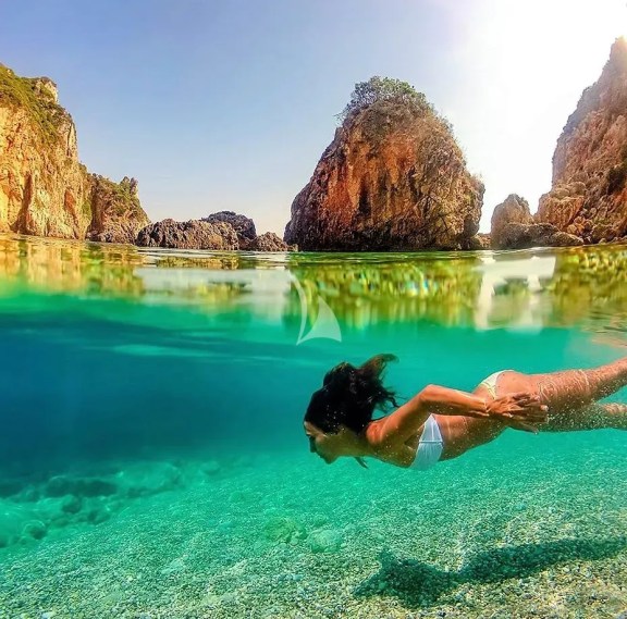 Corfu, Ionio, Greece - One of the many wonderful beaches of Corfu