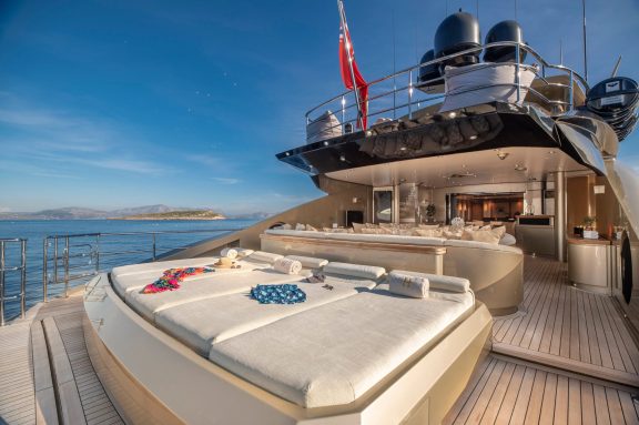 Main deck aft sun lounging area
