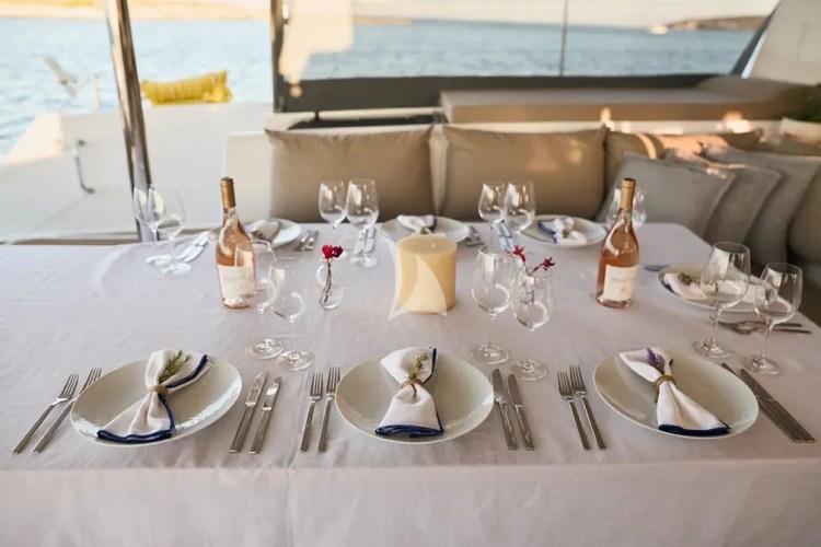 Dinner table set up