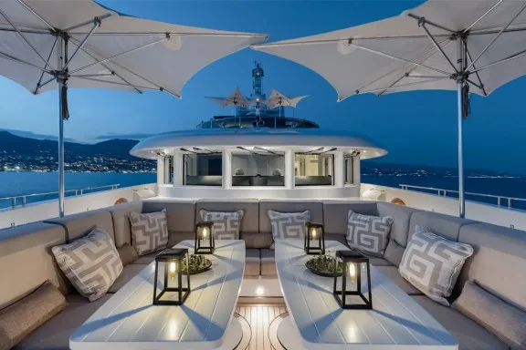 Forward of bridge seating area