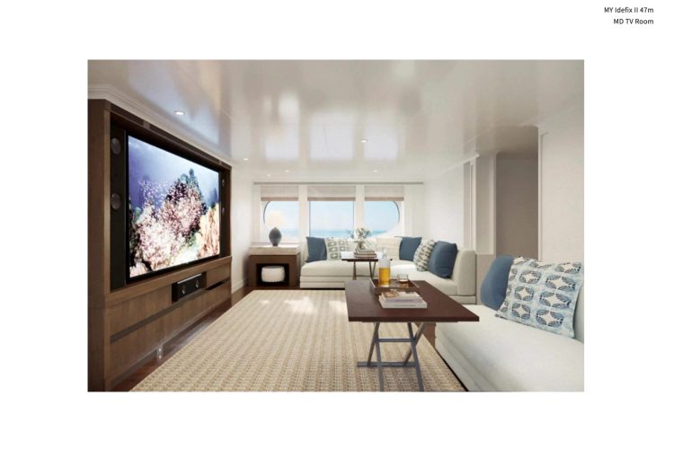 Refitted media room 2024 (forward main deck)