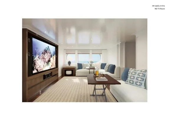 Refitted media room 2024 (forward main deck)